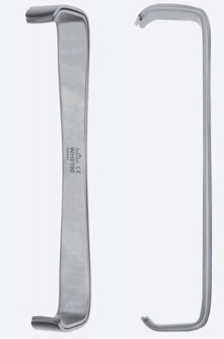 Гачок (ретрактори) "Farabeuf", двокінцеві, набір 20 x 16 мм / 24 x 16 мм, 23 x 16 мм / 28 x 16 мм, довжина 150 мм. Бренд - Asanus Medizintechnik Gmb, Німеччина